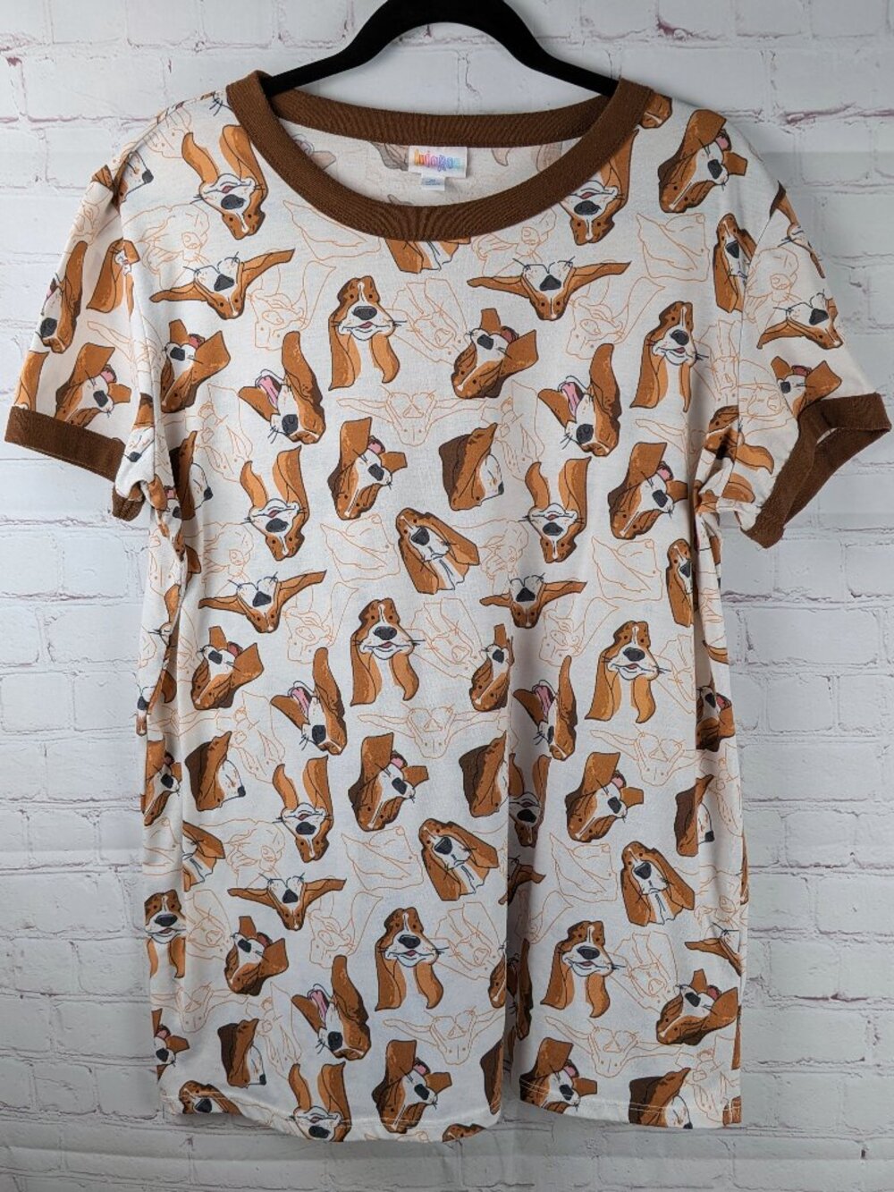 LuLaRoe Basset Hound Graphic Tee XL